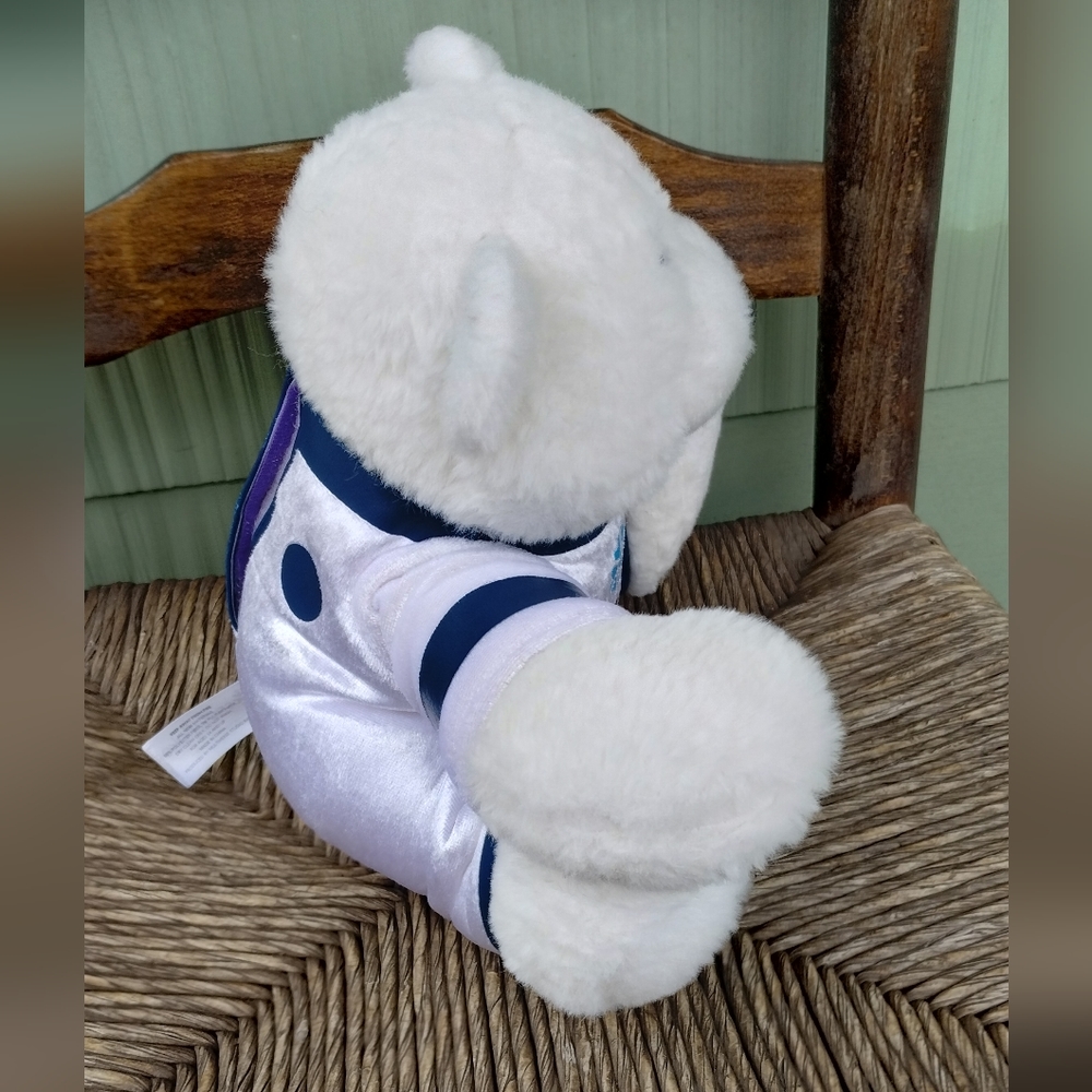 Snowflake Captain Polar Bear in White Astronaut Suit Sitting 8" stuffed animal - Picture 6 of 15